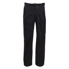 RAF by Raf Simons Pantalon large à plis en denim noir XS
