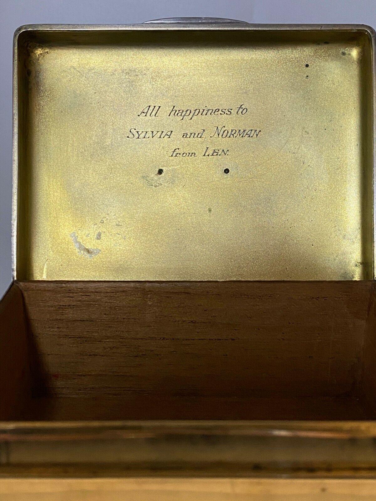 RAF Silber & Guilloché Emaille Zigaretten / Zigarren Box, George V um 1938. Gieves Ltd. (George V.) im Angebot