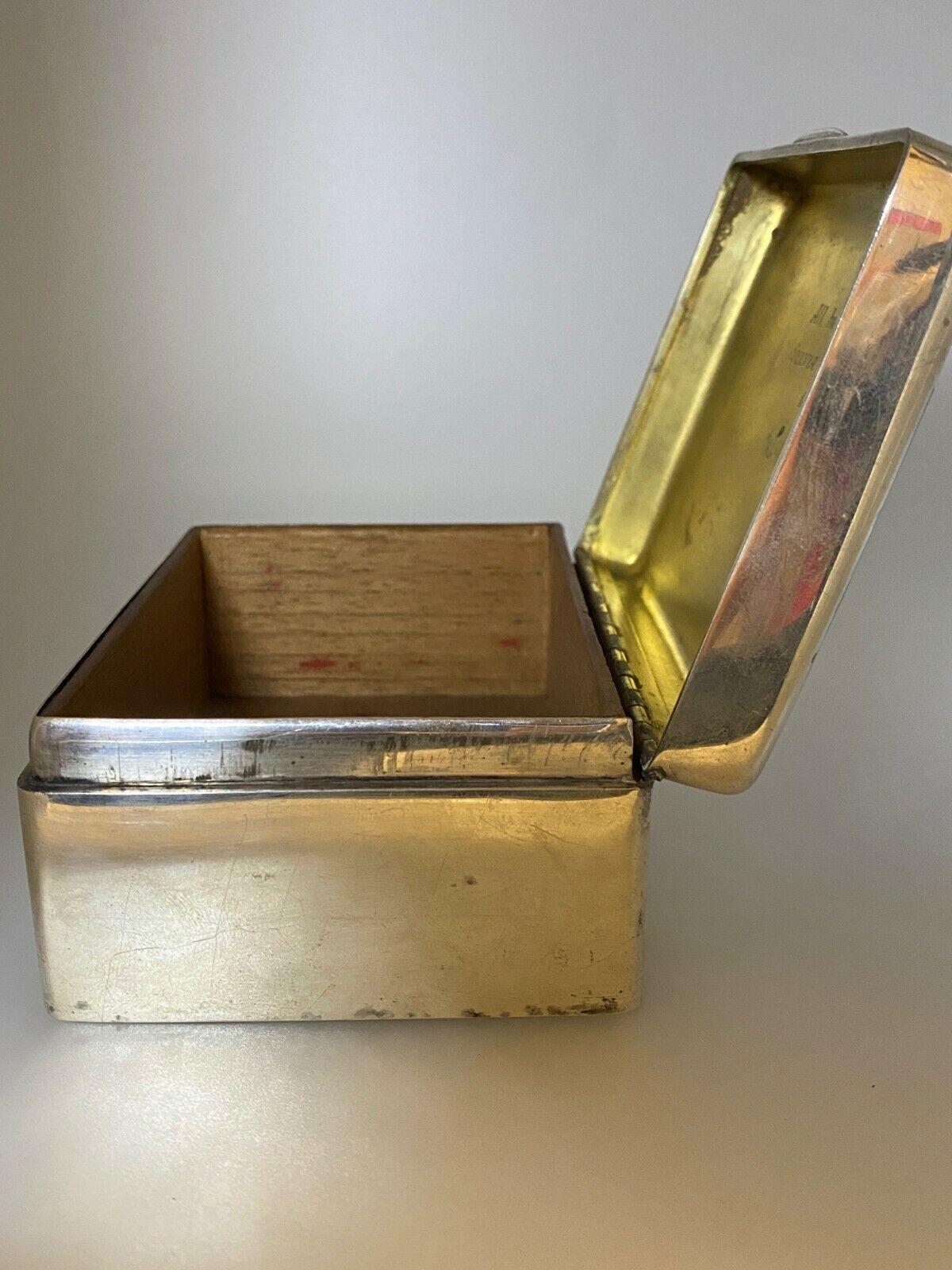 RAF Silver & Guilloché Enamel Cigarette / Cigar Box, George V c1938. Gieves Ltd In Excellent Condition For Sale In MELBOURNE, AU