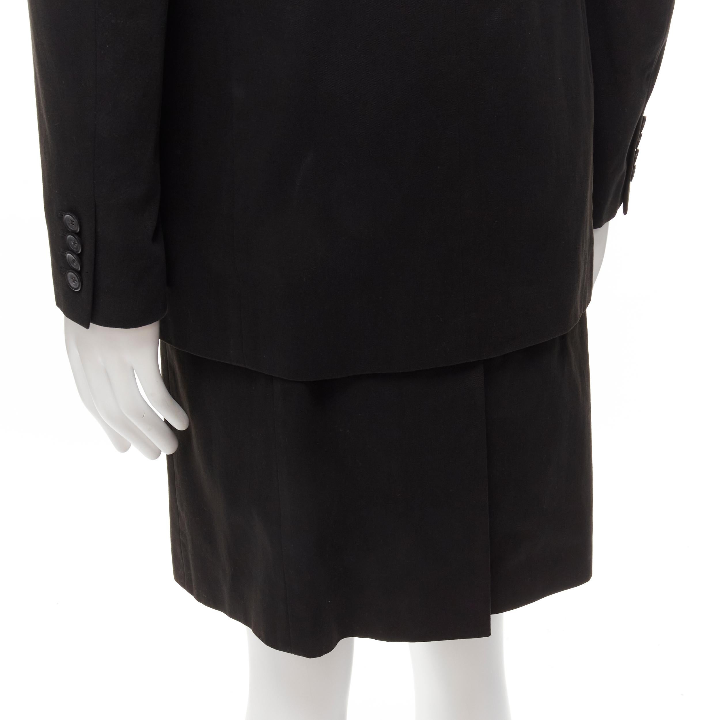 RAF SIMONS 2002 in cotone nero, giacca a strati staccabili e longilinea IT46 S in vendita 4