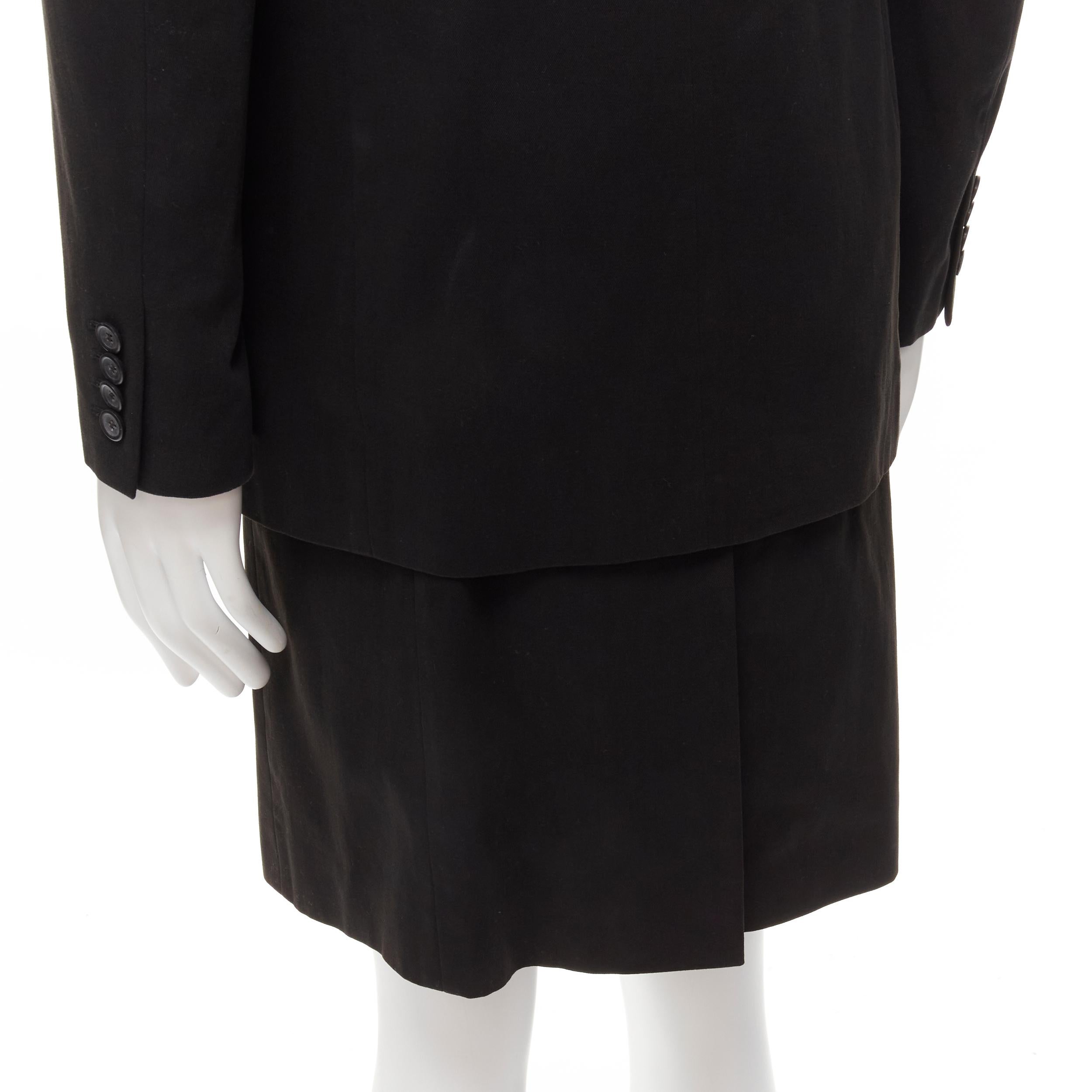 RAF SIMONS 2002 cotton black detachable layered longline coat jacket IT46 S For Sale 4