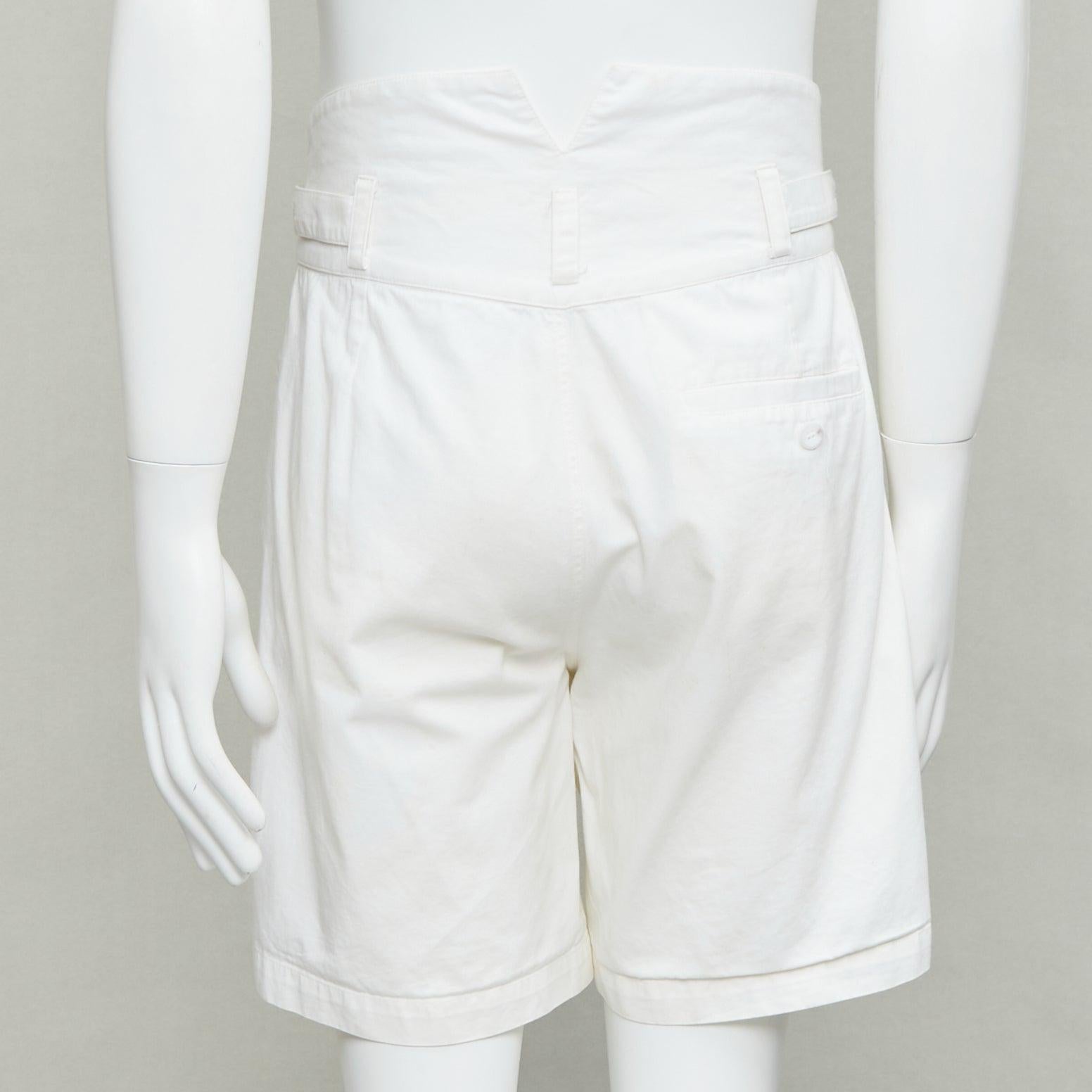 Uomo RAF SIMONS 2006 pantaloncini a vita alta in cotone a pieghe sul davanti EU50 L. in vendita