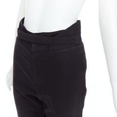 Raf Simons 2007 pantaloni a vita alta in lana 100% neri IT48 M. I.