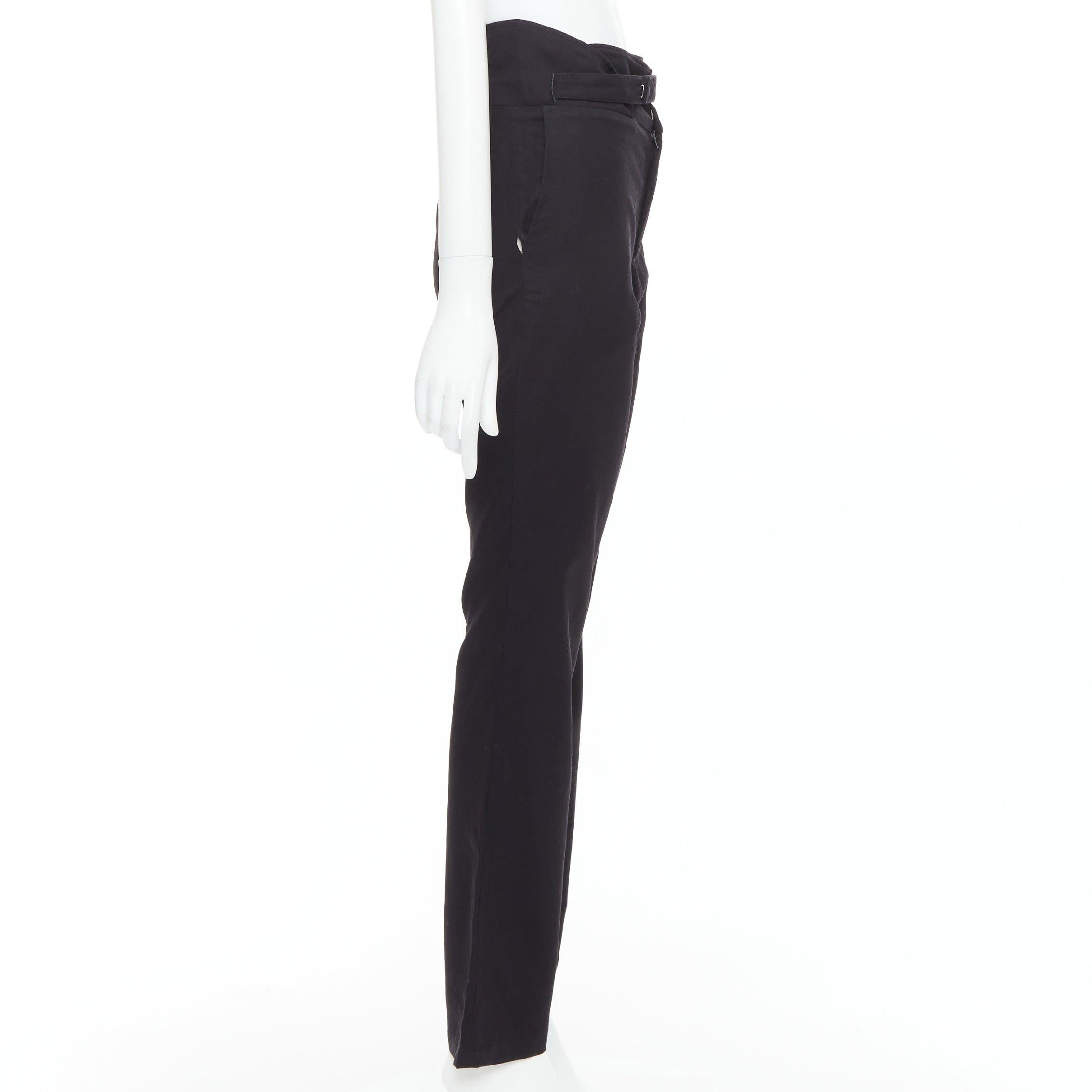 Raf Simons 2007 pantaloni a vita alta in lana 100% neri IT48 M. I. In condizioni discrete in vendita a Hong Kong, NT