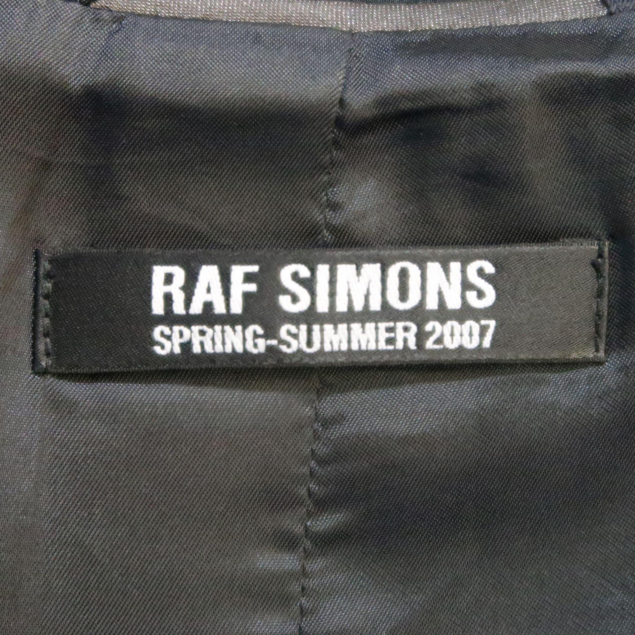 RAF SIMONS 40 Regular Navy Metallic Polyester Blend Sport Coat 5