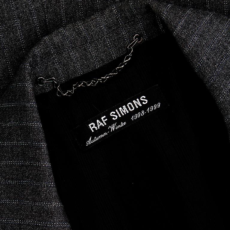 Black Raf Simons Grey Mens Trouser Suit, fw 1999 For Sale