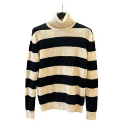 Raf Simons AW 2001 Riot Riot Riot Riot Maglione in maglia con segni di distorsione
