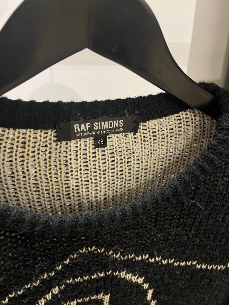 Raf Simons AW04 Waves Knit Oversized Sweater For Sale 1