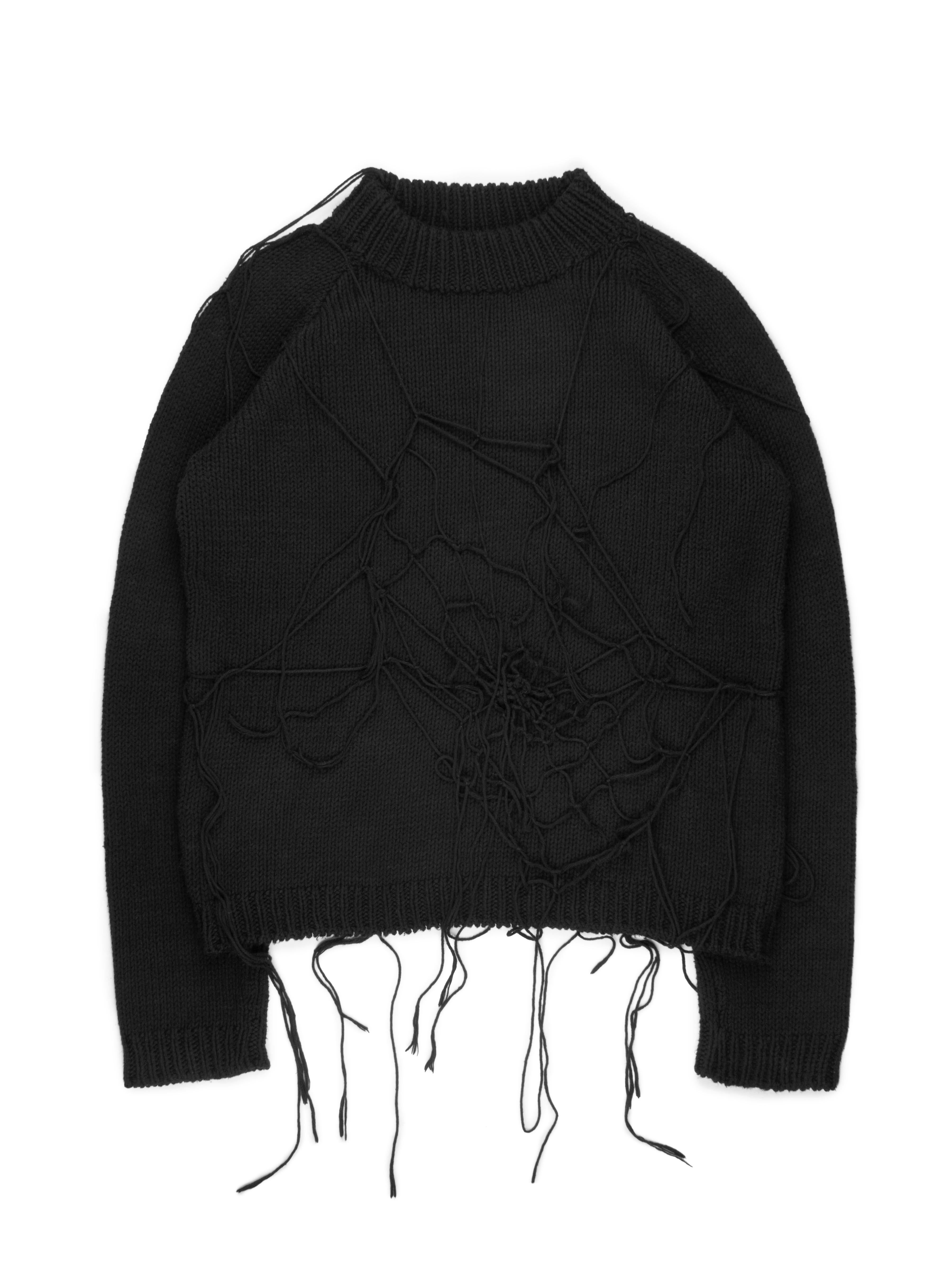 raf simons spider web sweater