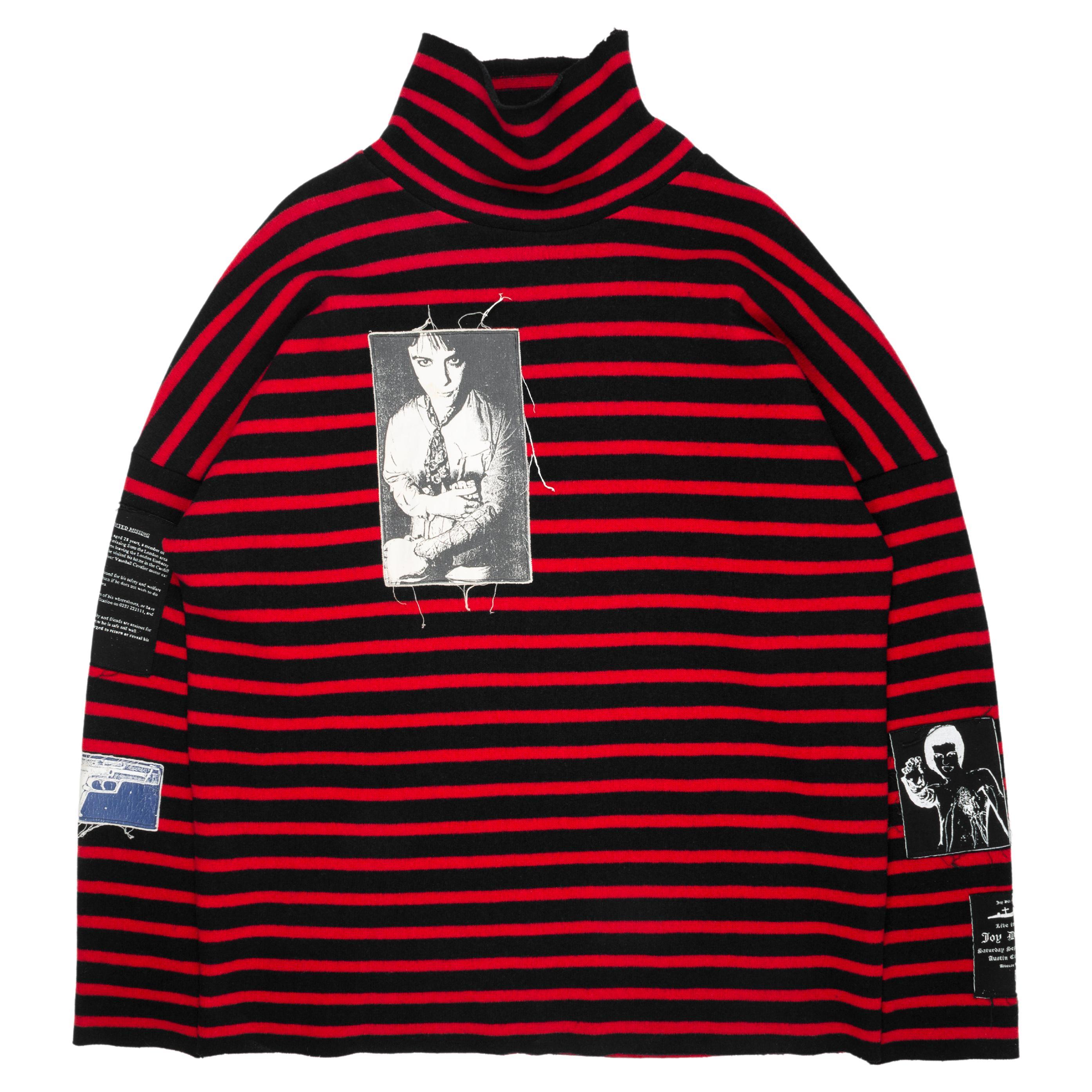 Raf Simons AW2001 "Riot! Riot! Riot!" Patched Turtleneck Sweater