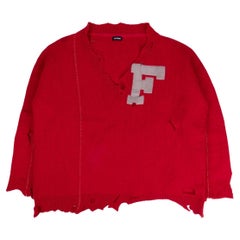 Raf Simons AW2016 Patched Varsity Sweater