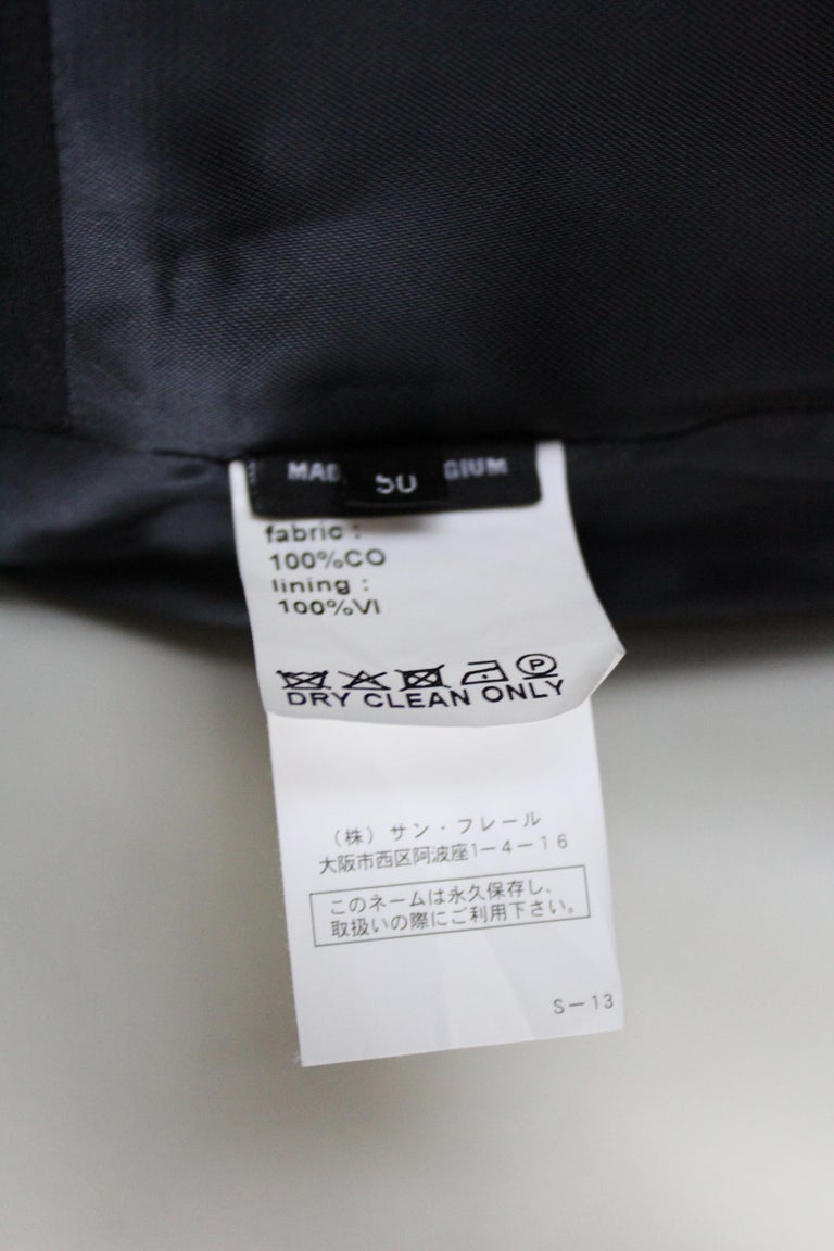 Raf Simons Black Cotton Vest, SS09, Size 50 Italian For Sale 1