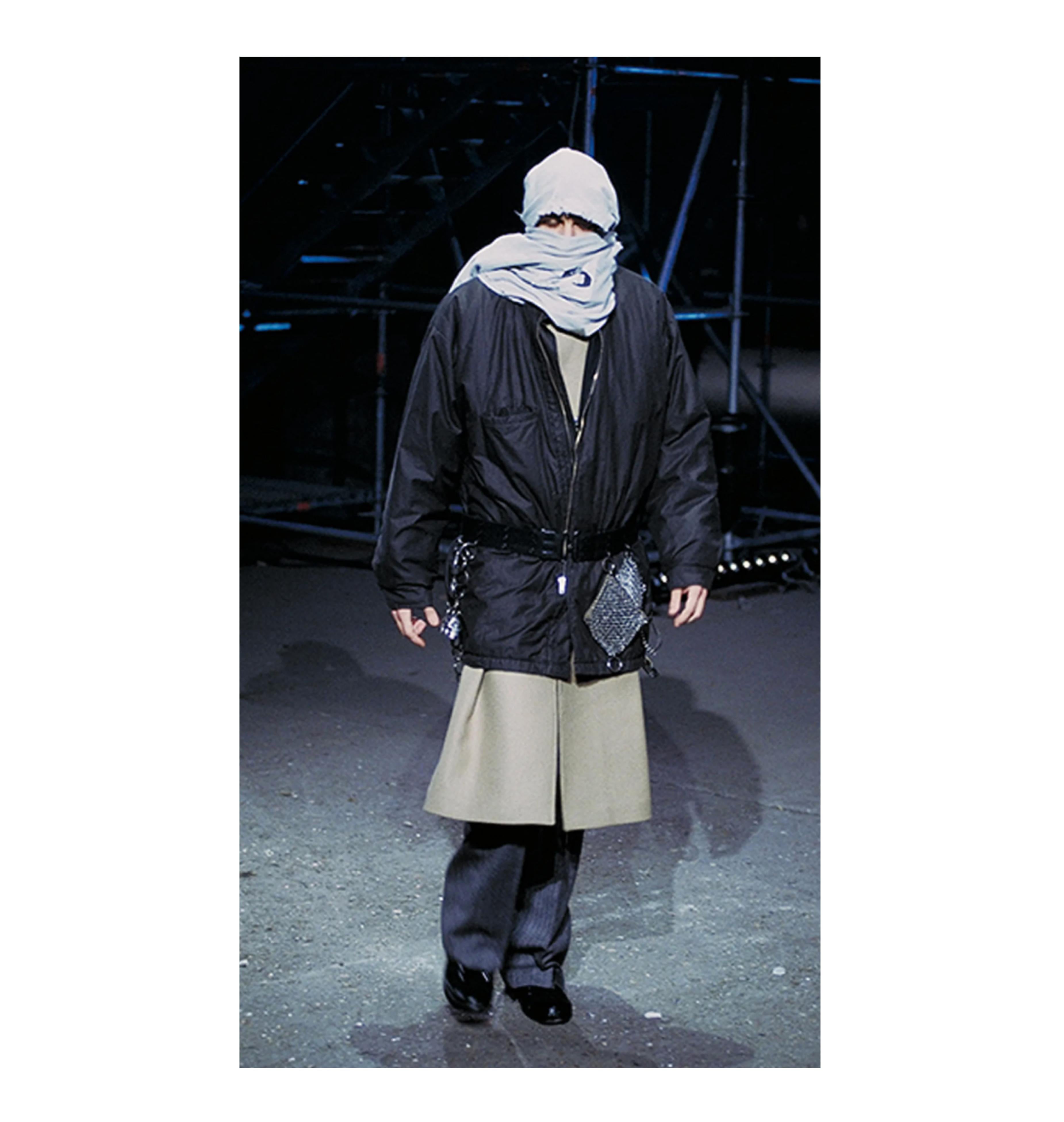 Women's or Men's Raf Simons Riot! Riot! Riot! Combat Belt With Attached Silver Charms, Fall 2001