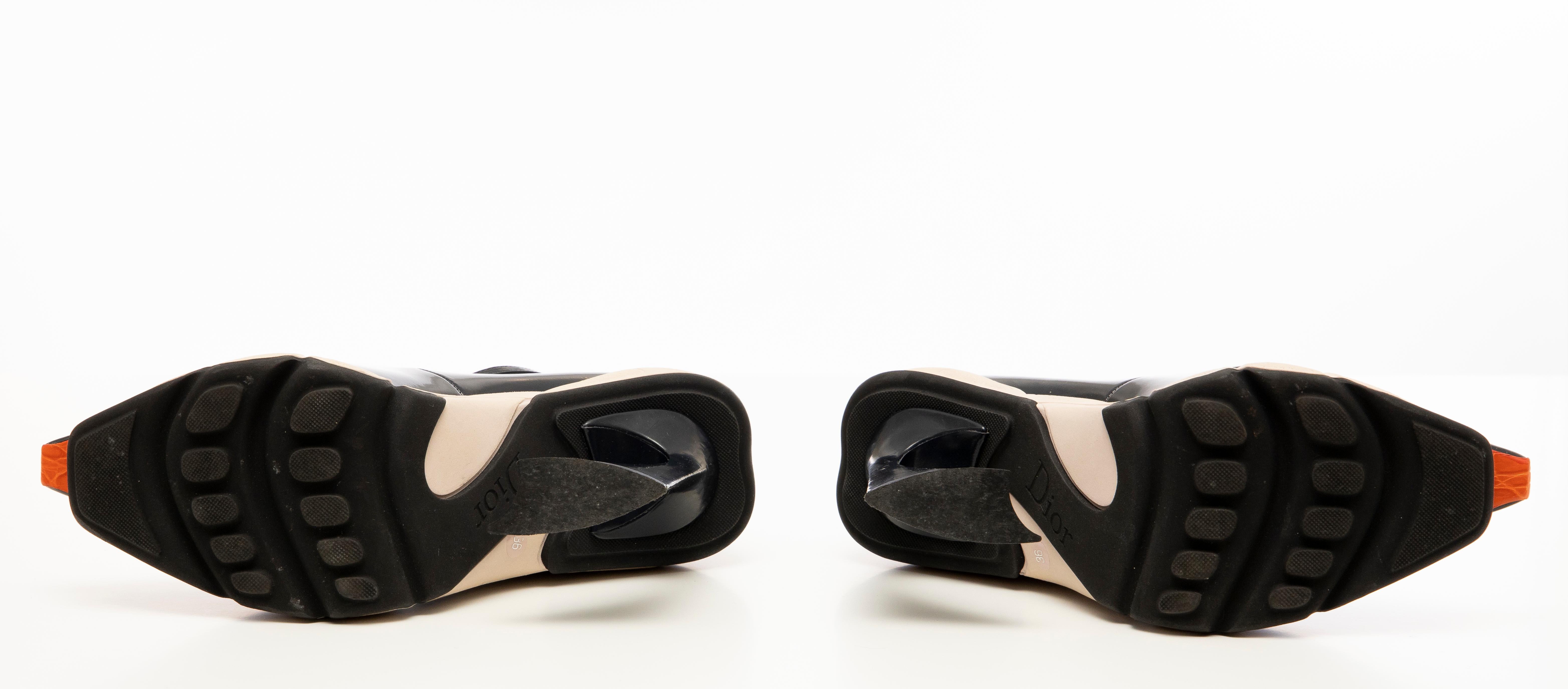 Raf Simons for Christian Dior Patent Leather Runway Sneaker Pumps, Fall 2014 7