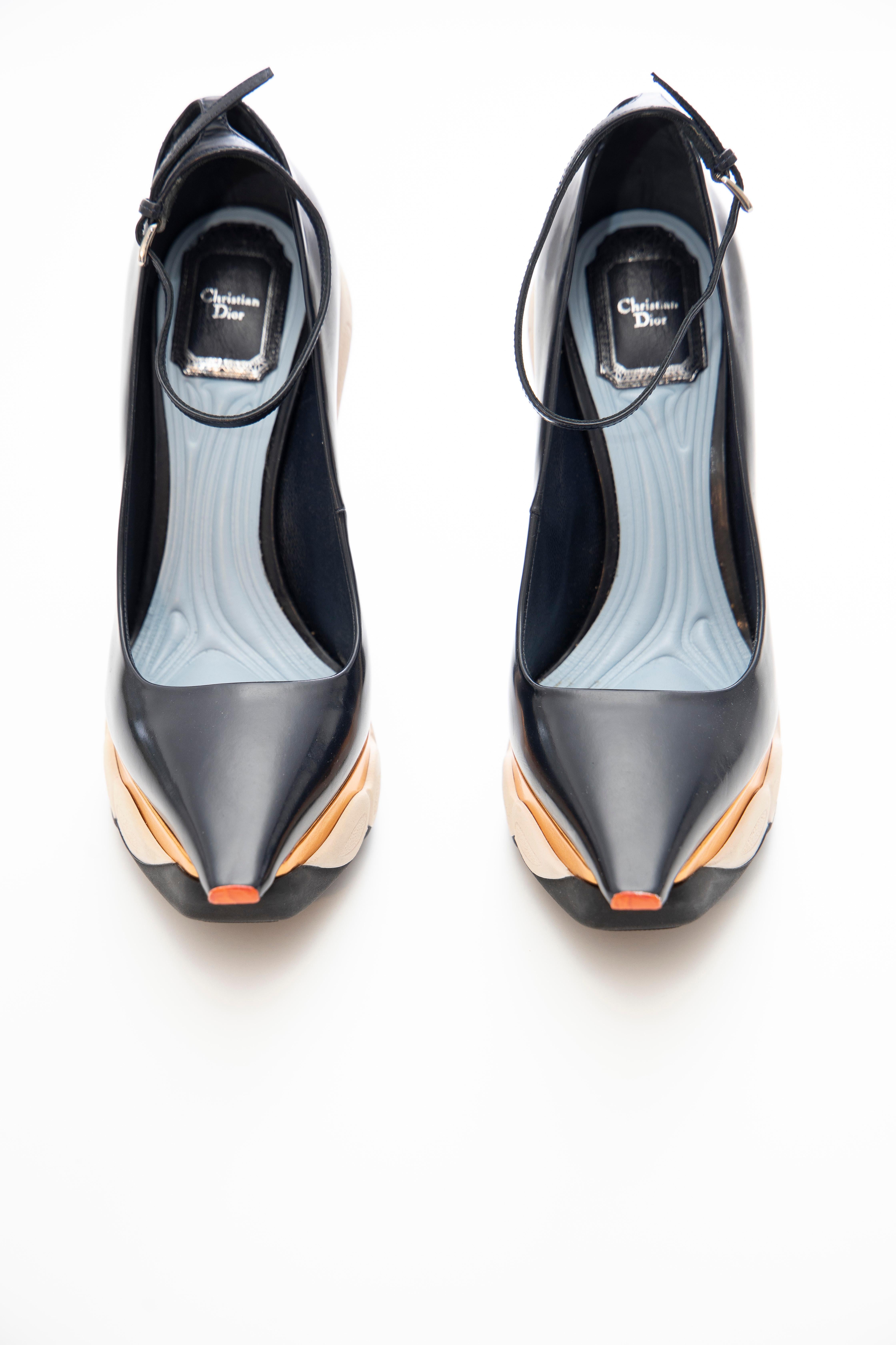 Raf Simons for Christian Dior Patent Leather Runway Sneaker Pumps, Fall 2014 1