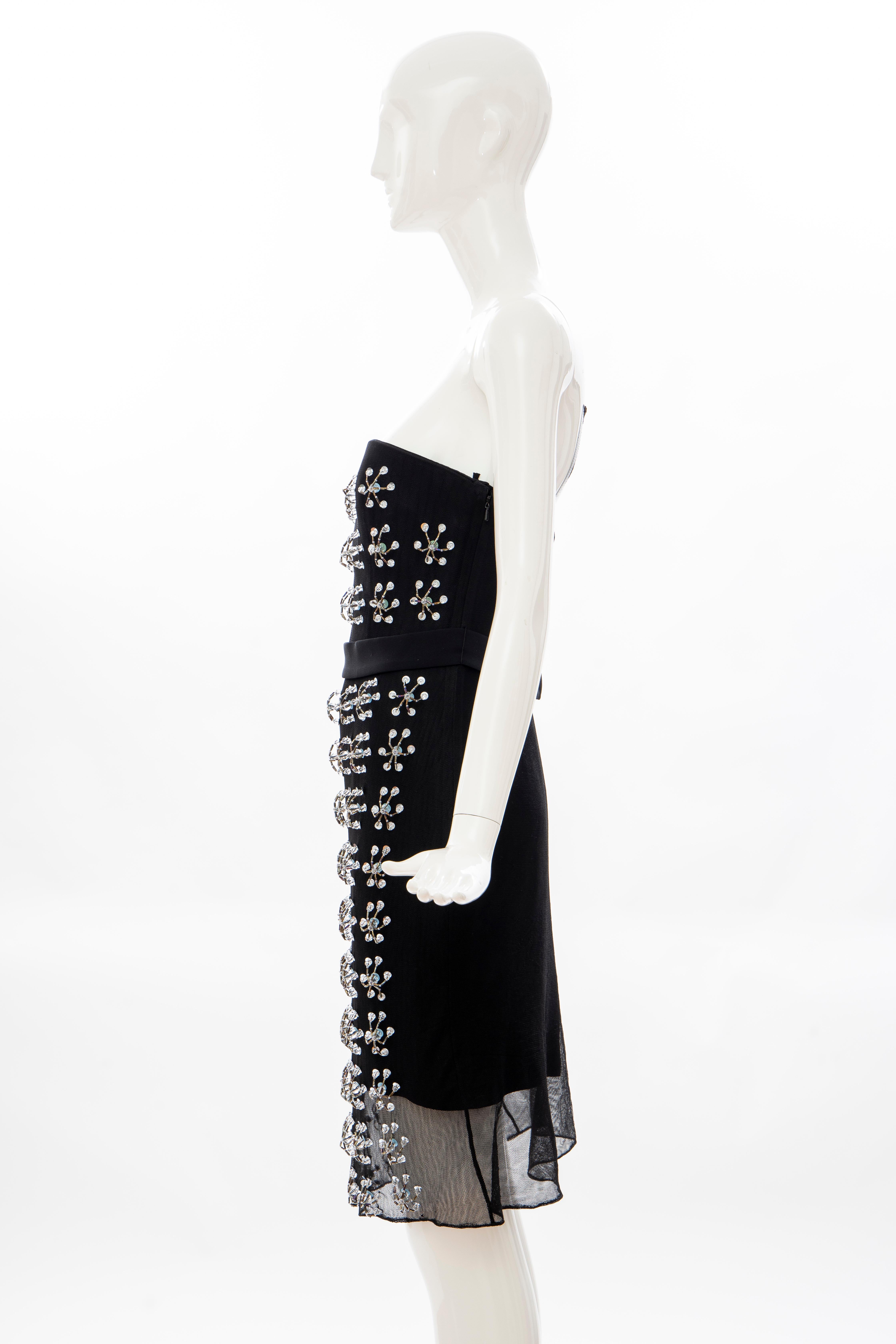 Raf Simons for Christian Dior Runway Strapless Embroidered Dress, Spring 2013 For Sale 1