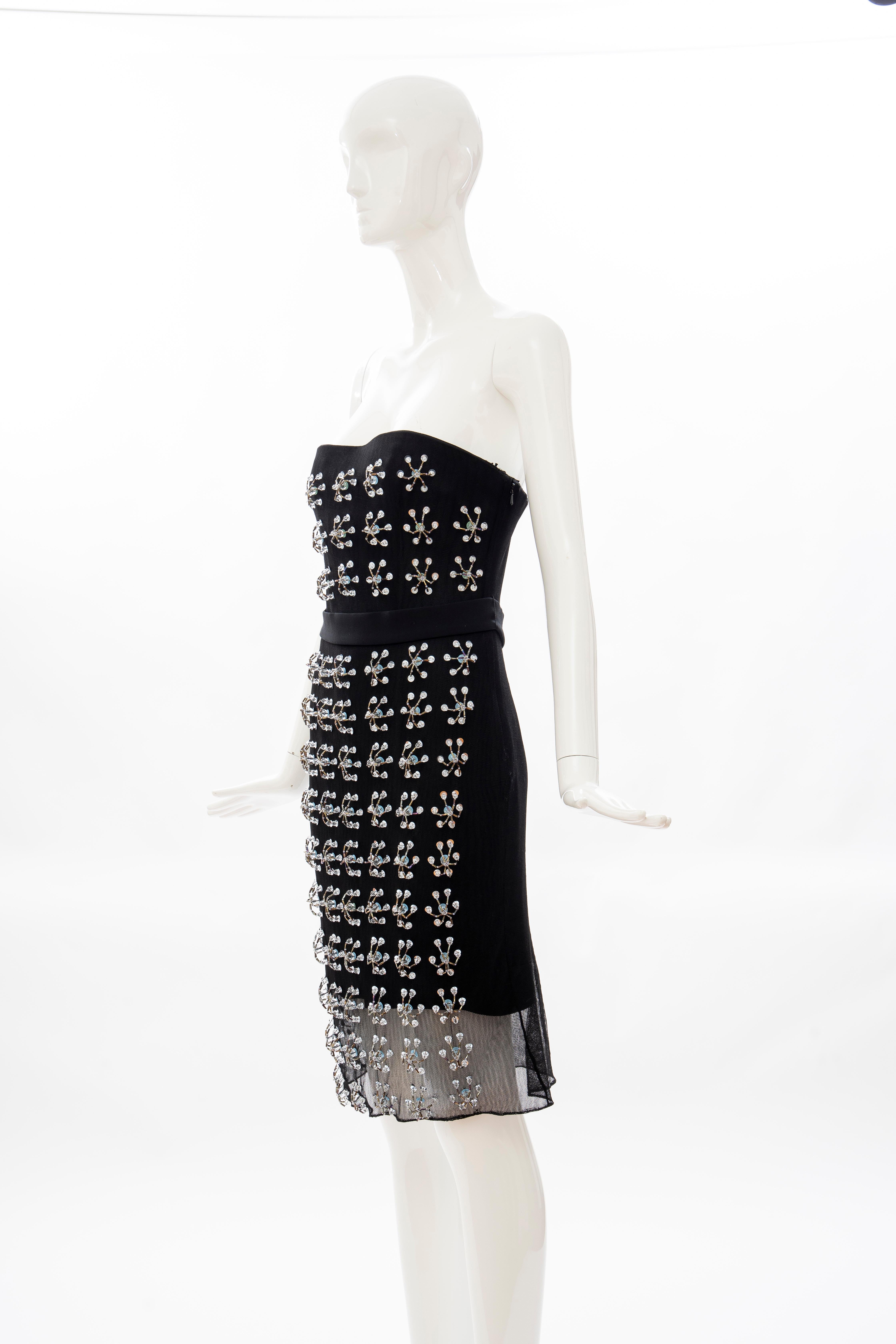 Raf Simons for Christian Dior Runway Strapless Embroidered Dress, Spring 2013 For Sale 2