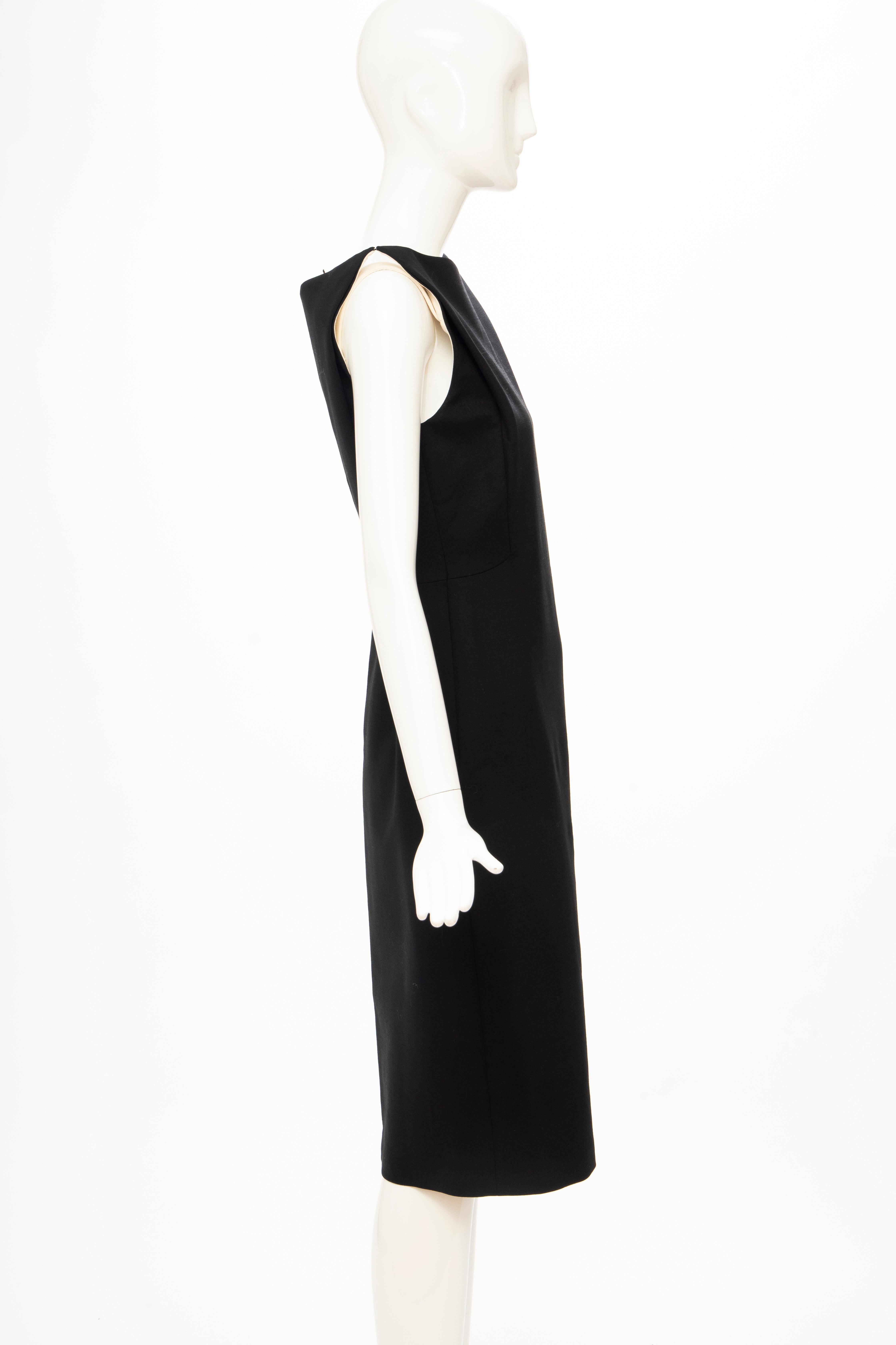 Raf Simons for Jil Sander Runway Black Wool Sculptural Evening Dress, Fall 2009 For Sale 2
