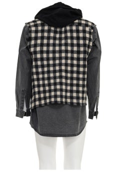 RAF SIMONS FW 05 Layered Shirt with Flannel Vest