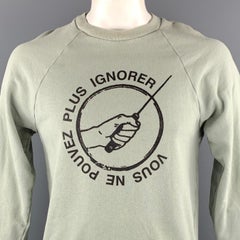RAF SIMONS S/S 2002 "VOUS NE POUVEZ PLUS IGNORER" Size M Light Green Pullover