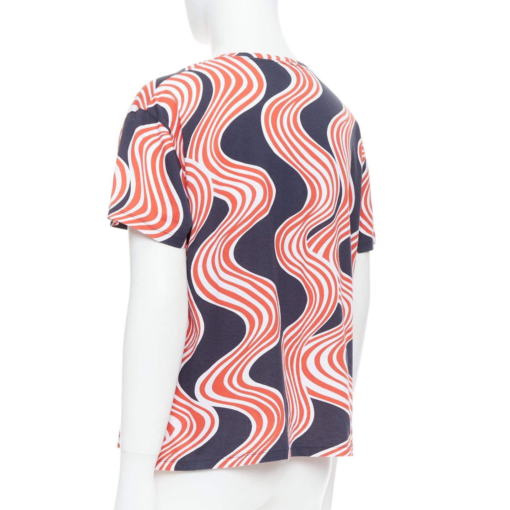RAF SIMONS Scream red black cotton swirl photo print tshirt M 1