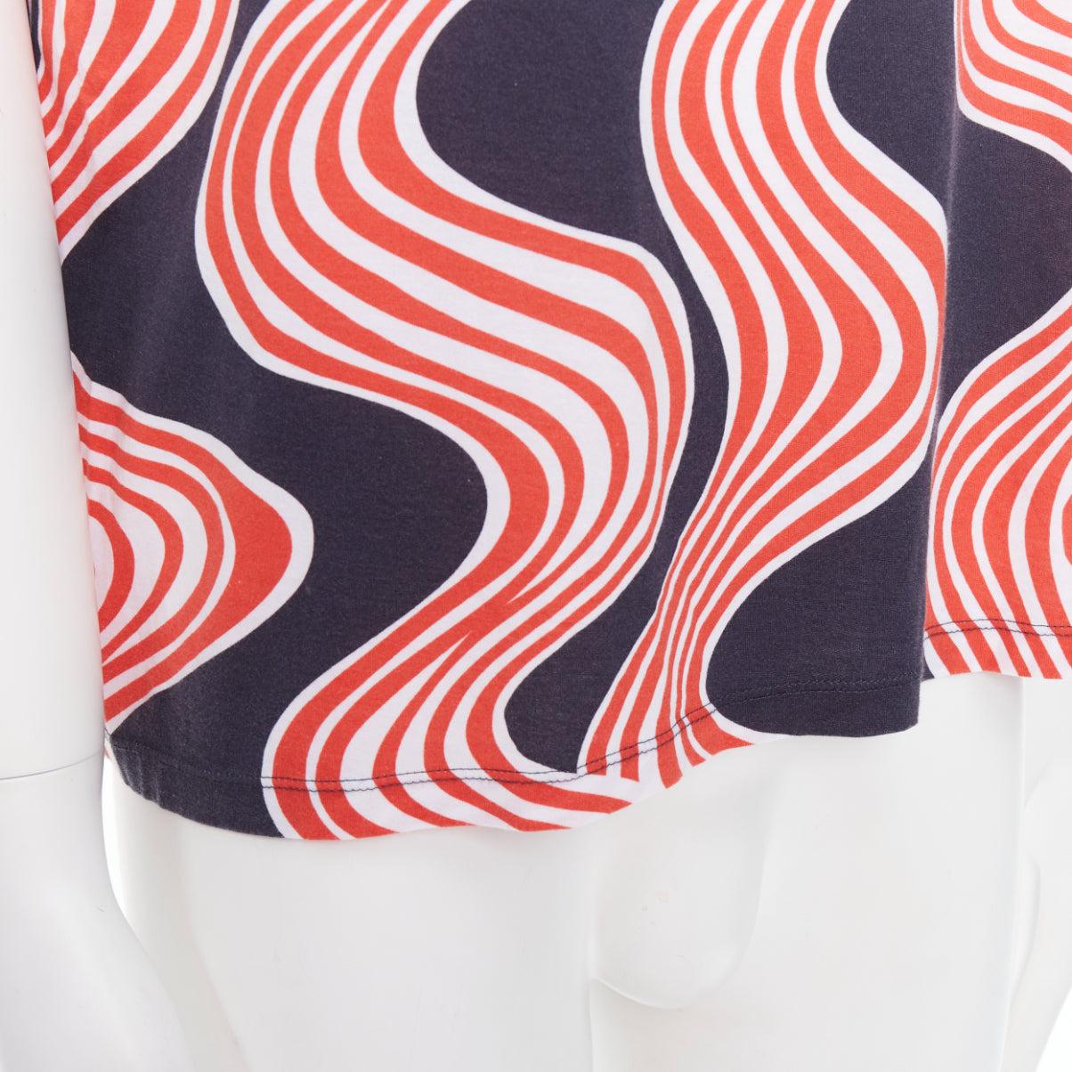 RAF SIMONS Scream red black cotton swirl photo print tshirt M 2