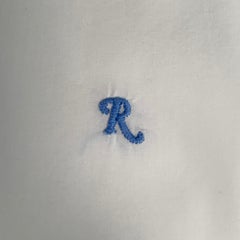 RAF SIMONS Size 42 Light Blue Aqua Cotton Button Down Long Sleeve Shirt