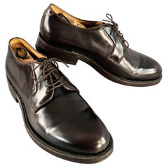 RAF SIMONS Talla 8 Zapatos derby con cordones de piel marrón