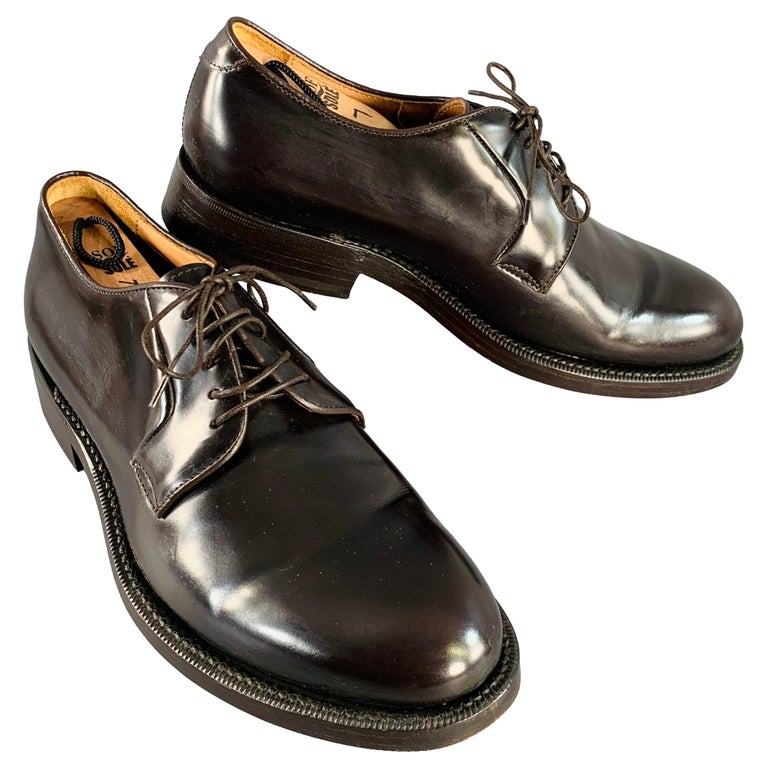 RAF SIMONS Size 8 Brown Leather Derby Lace-Up Shoes For Sale  display picture 1