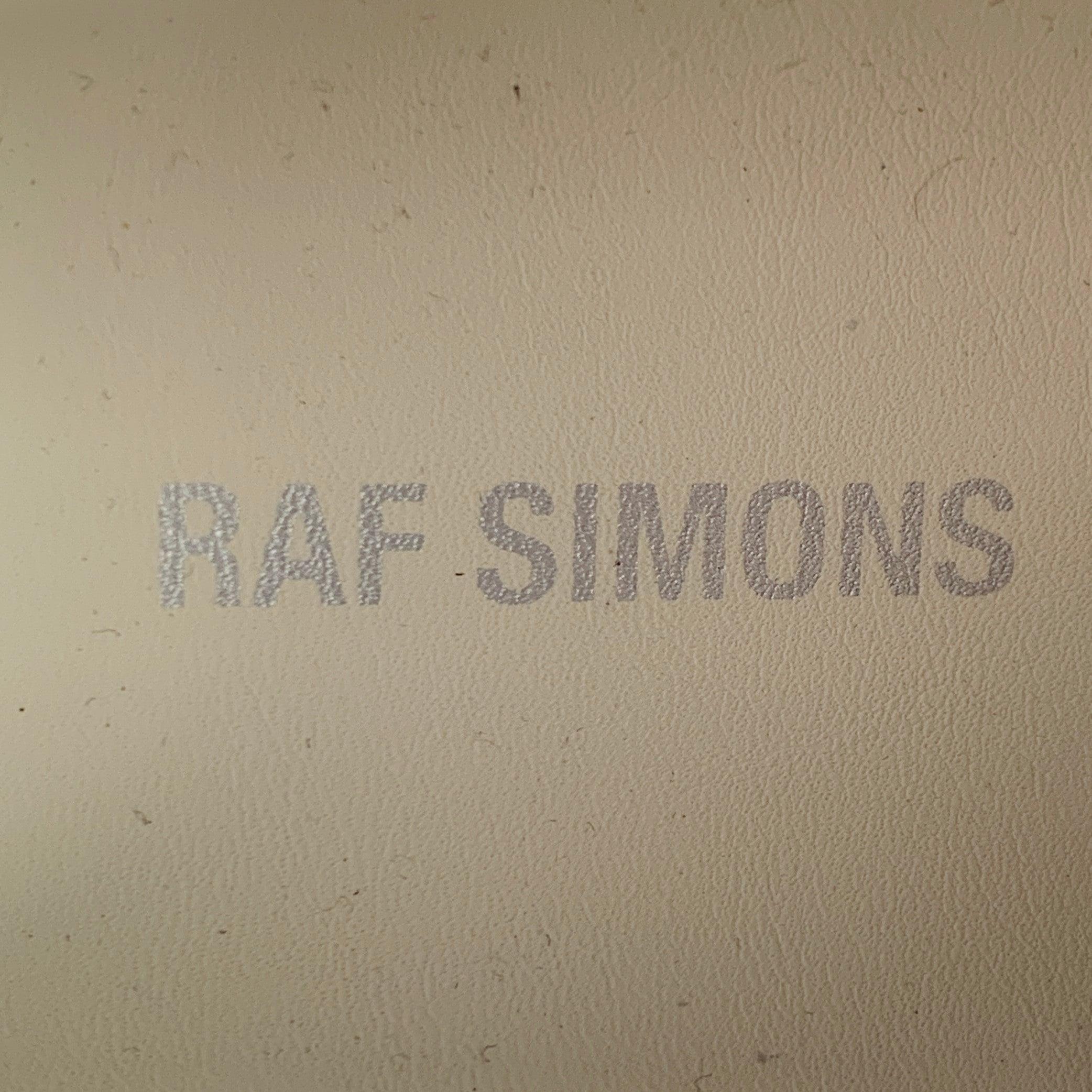 RAF SIMONS Size 8 Orion White Black Leather Lace-Up Low Top Sneakers For Sale 2