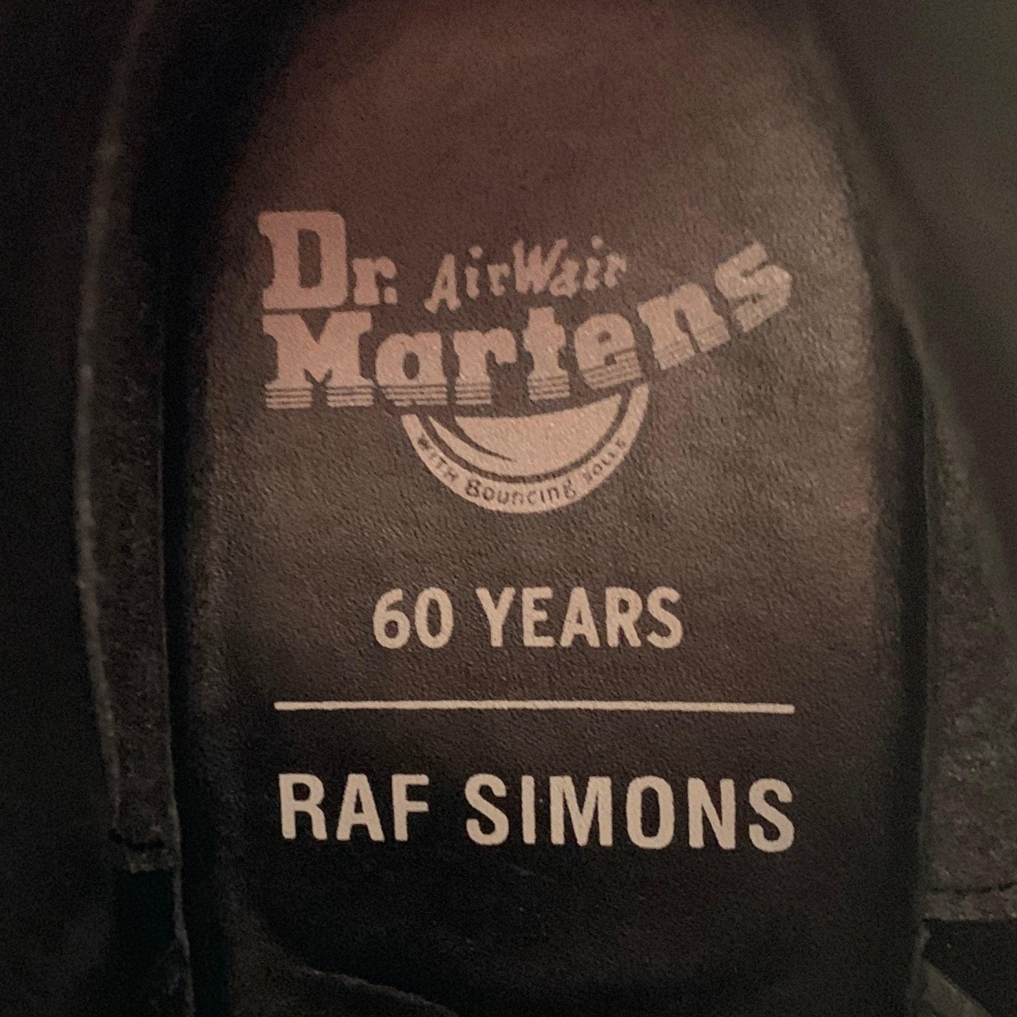 RAF SIMONS Size 9 Black Rings Leather Lace-Up Boots For Sale 4
