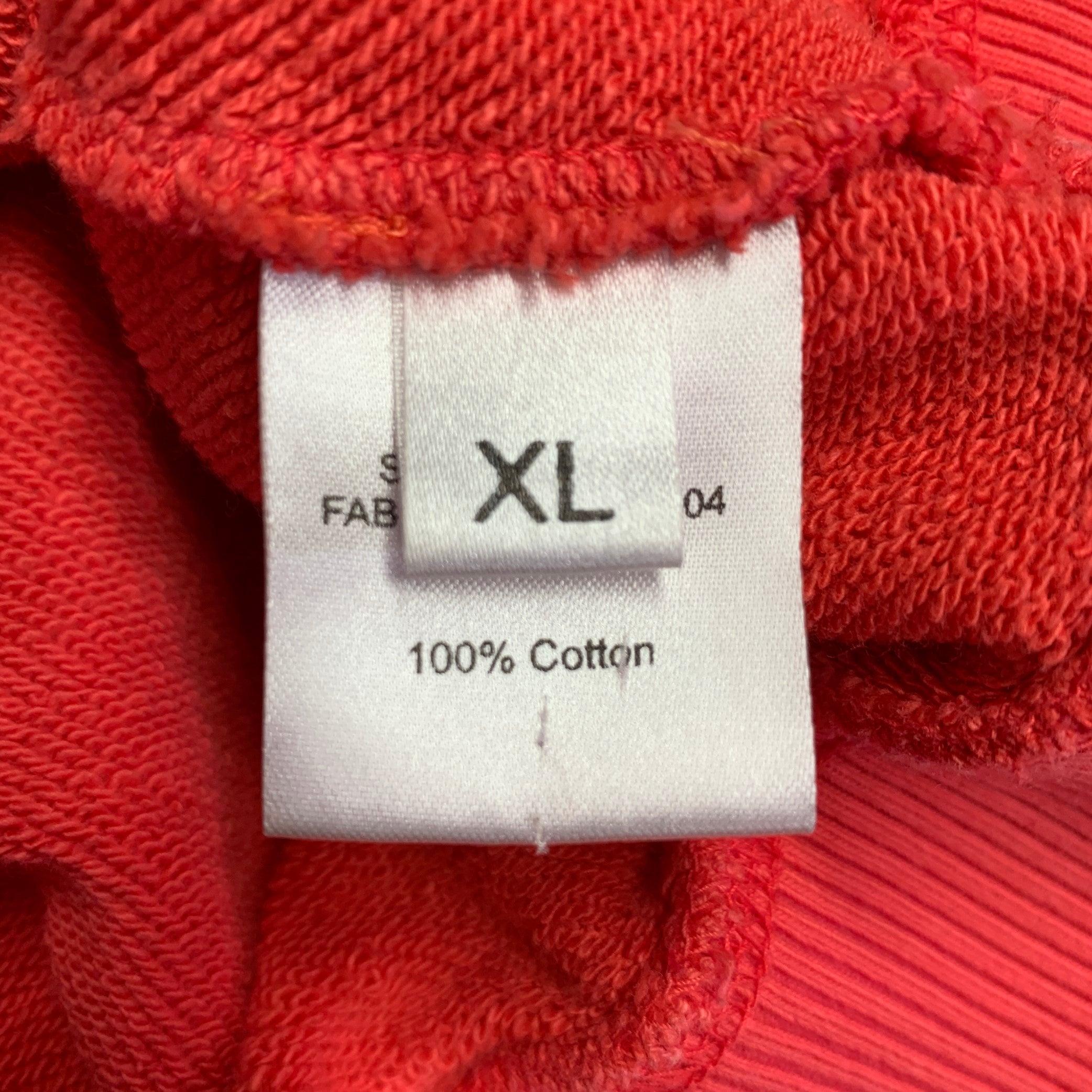 Men's RAF SIMONS Size XL Pink Orange Ombre Cotton Crew Neck Sweatshirt
