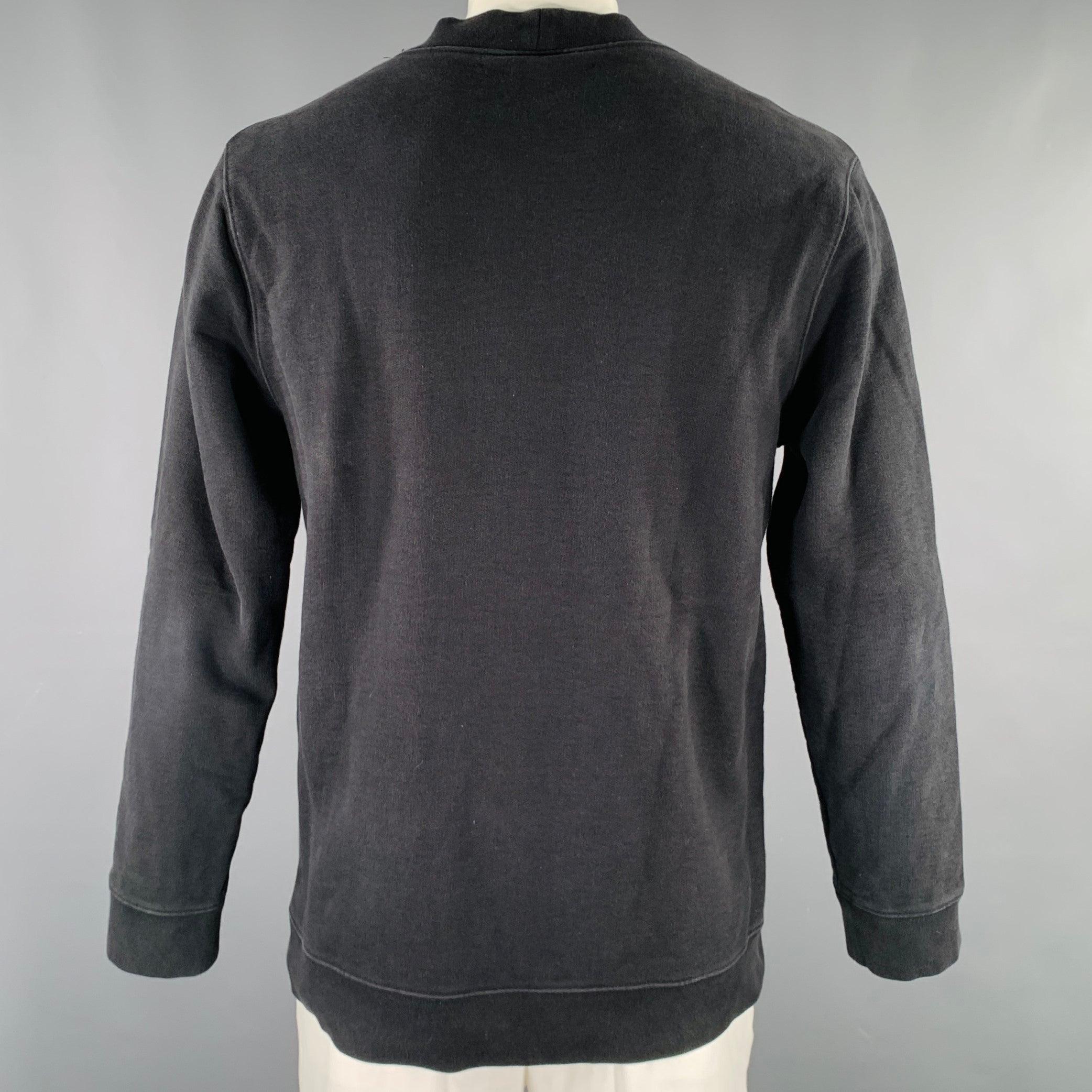 RAF SIMONS Size XXL Black Patches Cotton Crew-Neck Sweatshirt 2