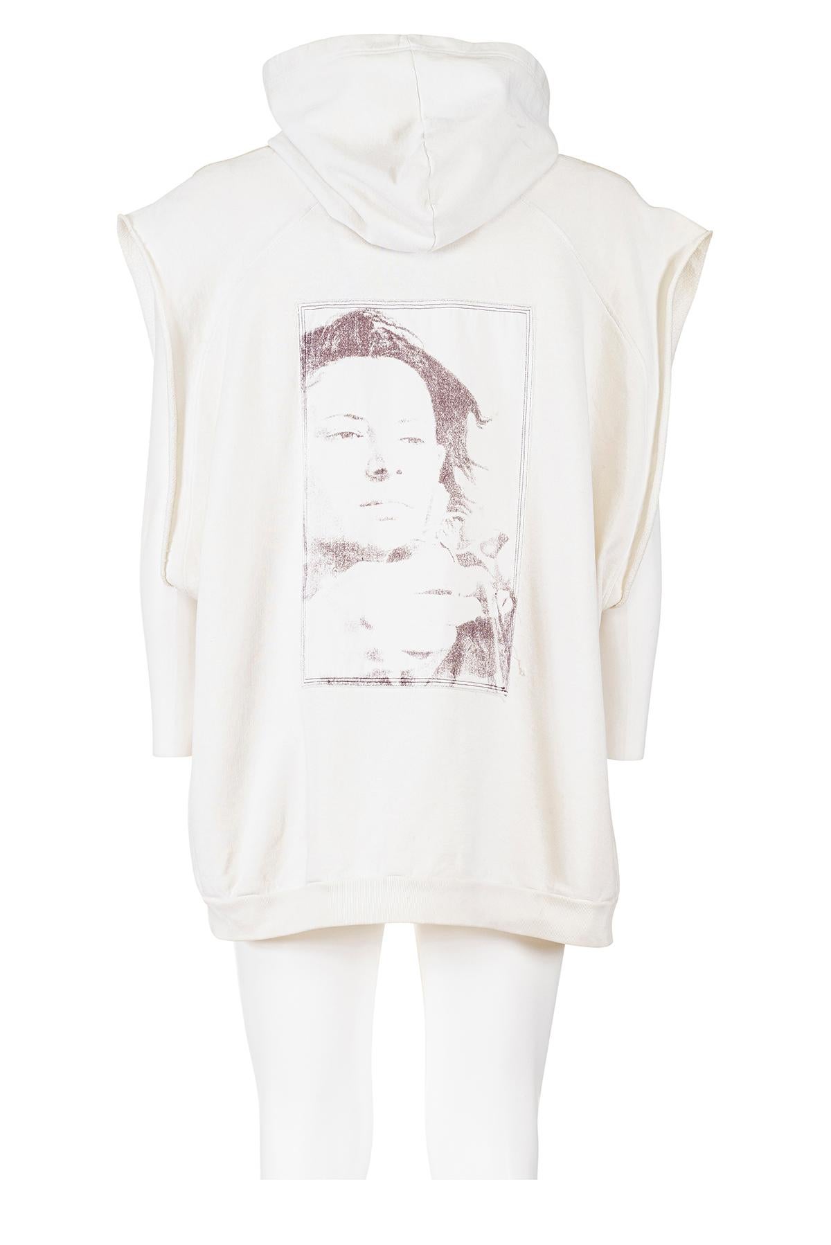 RAF SIMONS SS 02 Rara e icónica sudadera sin mangas con capucha 'Kollaps en Bueno estado para la venta en Milano, MILANO