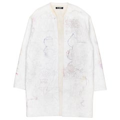 Raf Simons SS2004 Hand-Drawn/Watercolor "Siddhartha" Coat