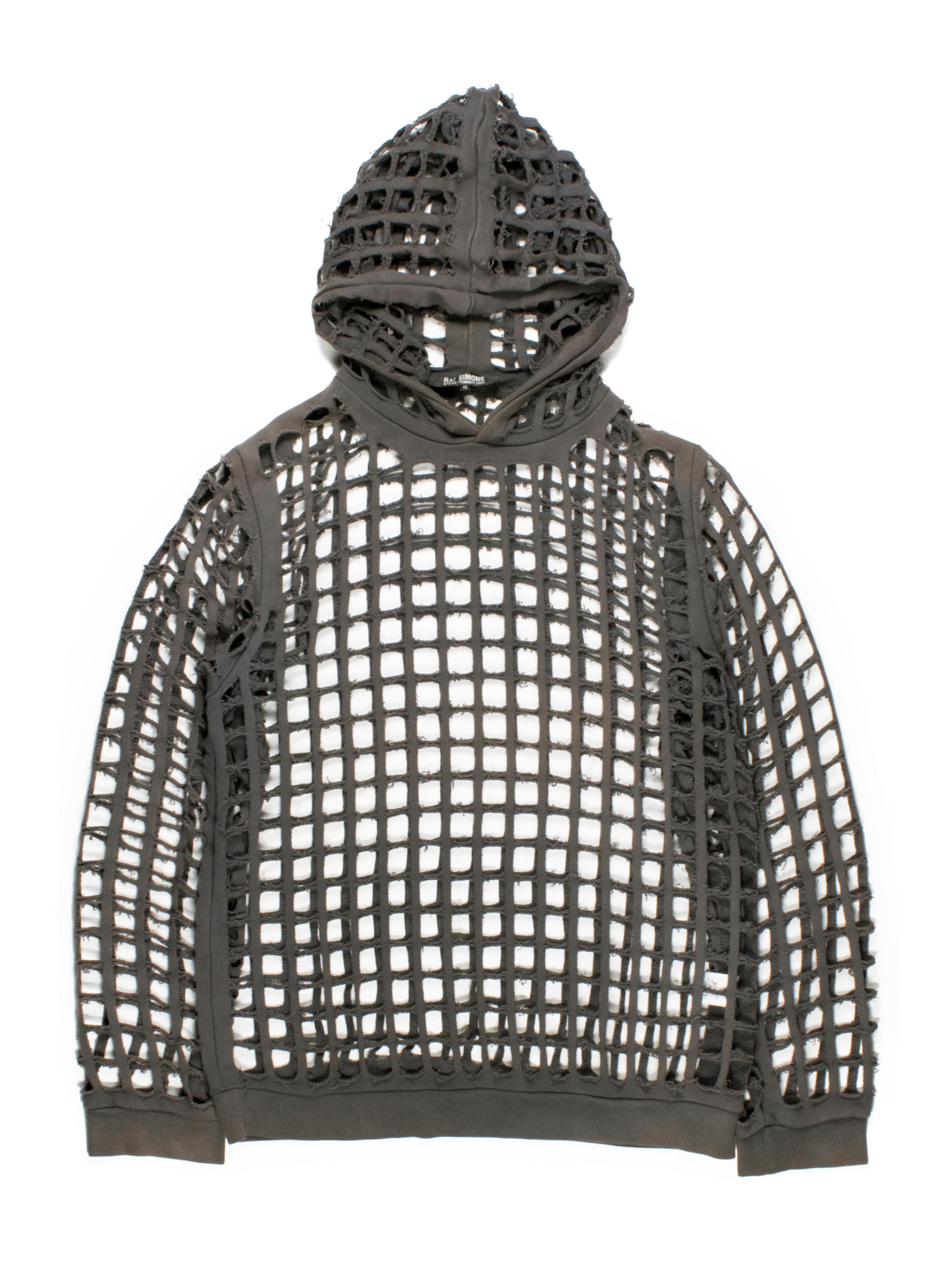 raf simons laser cut hoodie