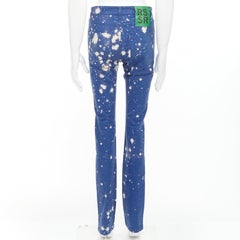 Raf Simons Sterling Ruby 2014 Limited splash bleach dye skinny jeans IT44 XS
