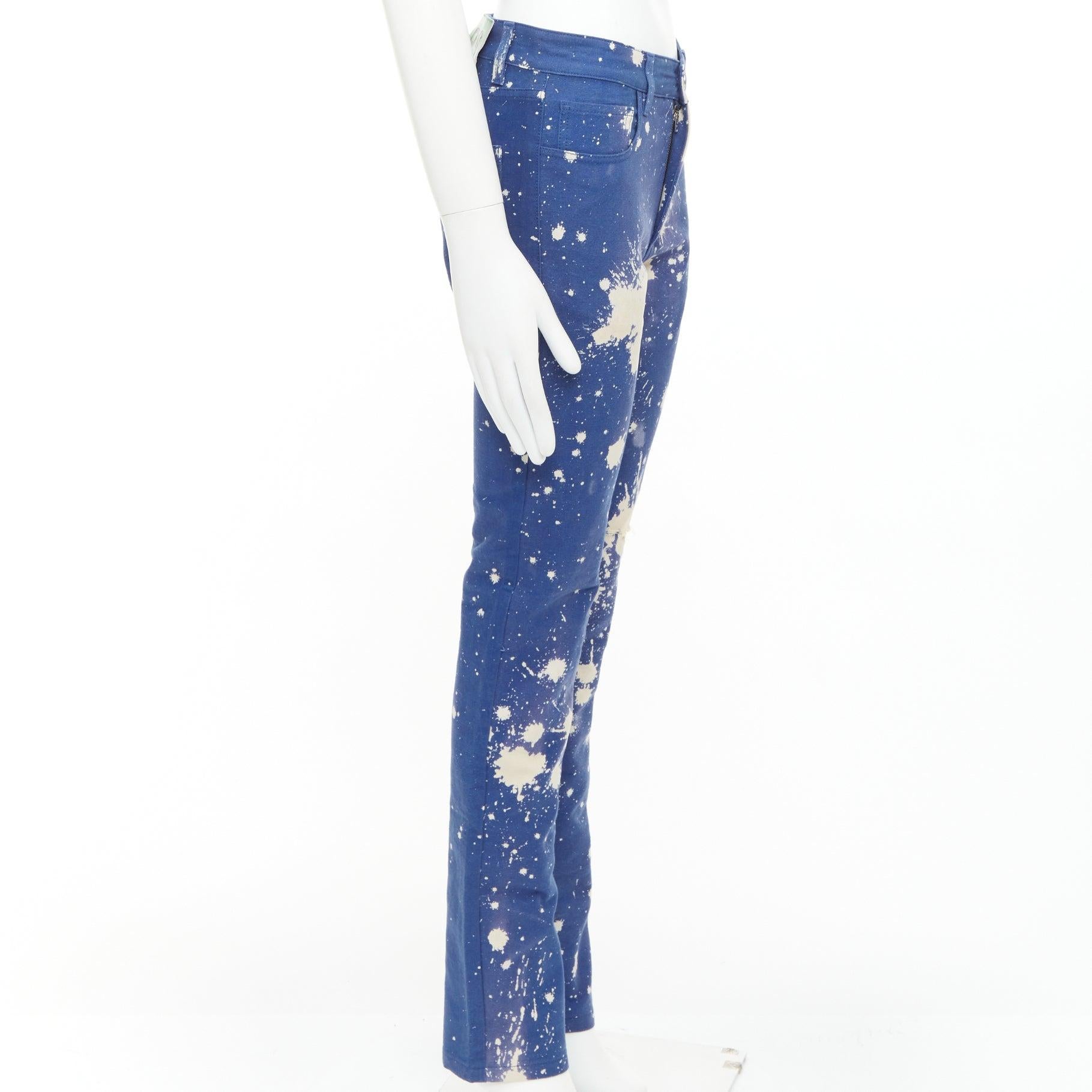 RAF SIMONS Sterling Ruby 2014 Limited splash bleach dye skinny jeans IT44 XS État moyen - En vente à Hong Kong, NT