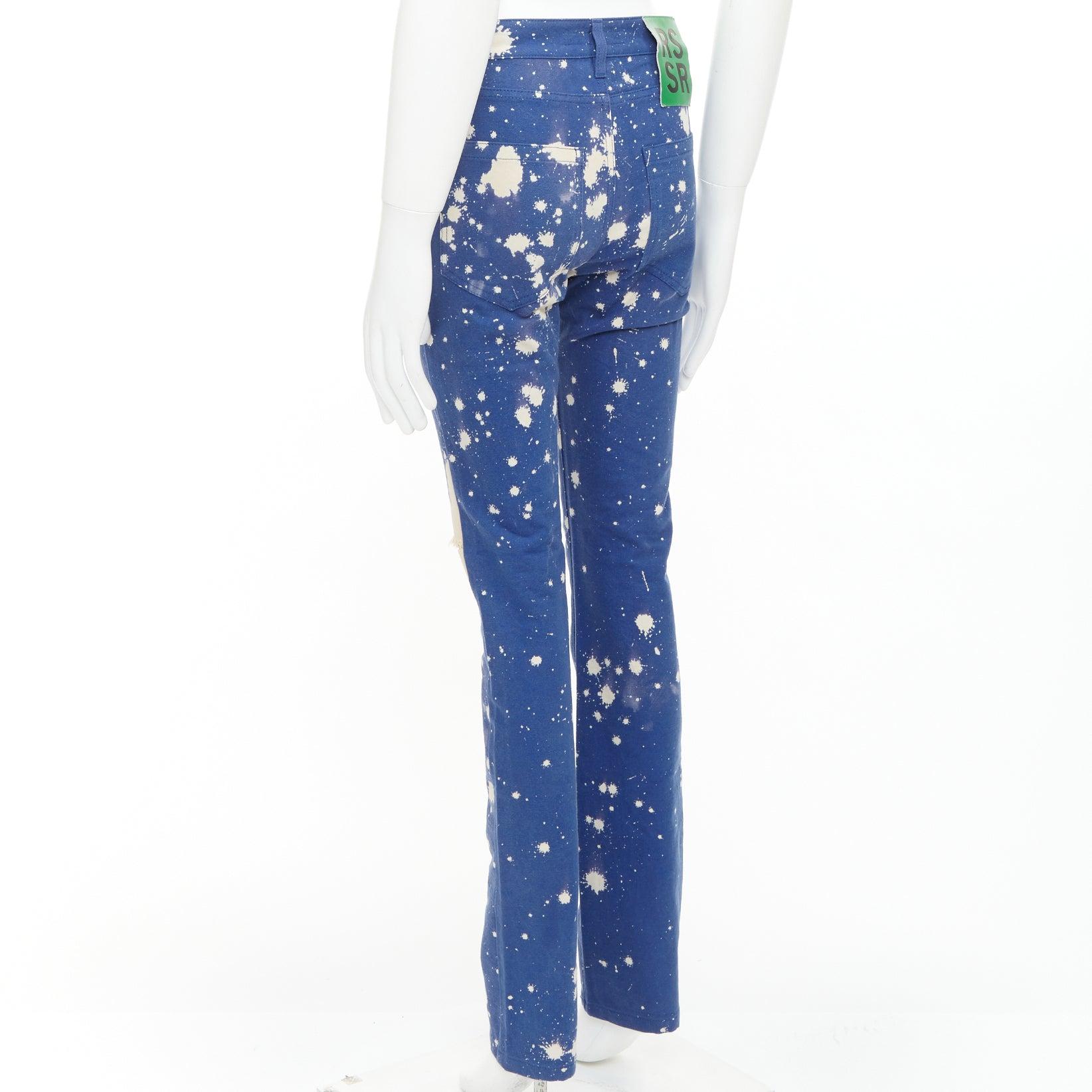 RAF SIMONS Sterling Ruby 2014 Limited splash bleach dye skinny jeans IT44 XS Pour hommes en vente