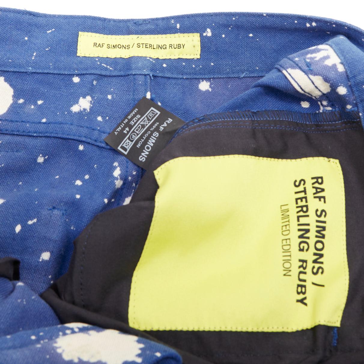 RAF SIMONS Sterling Ruby 2014 Limited splash bleach dye skinny jeans IT44 XS en vente 3