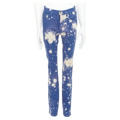 RAF SIMONS Sterling Ruby 2014 Limited splash bleach dye skinny jeans IT44 XS RAF SIMONS Sterling Ruby 2014 Limited splash bleach dye skinny jeans IT44 XS