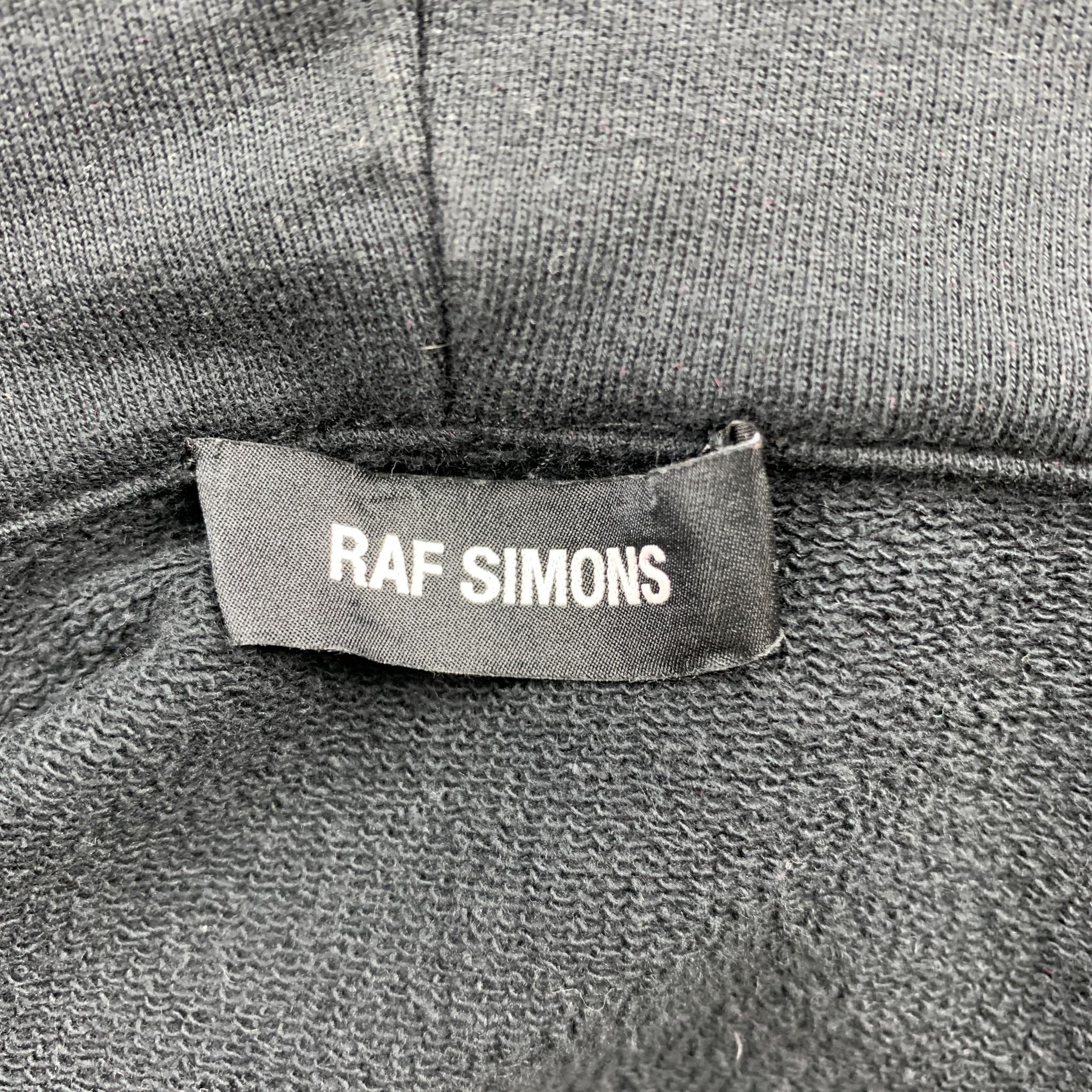 RAF SIMONS To The Archives No Longer Relevant Robot Black Cotton Hoodie  In Excellent Condition In San Francisco, CA