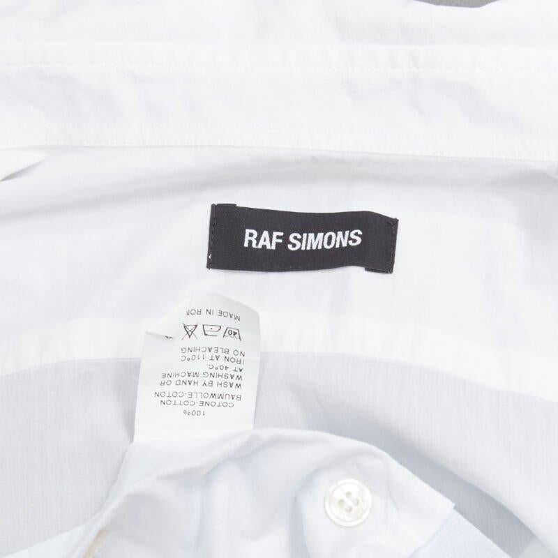 RAF SIMONS camicia bianca con orlo a strati esteso e decostruito EU44 S in vendita 5