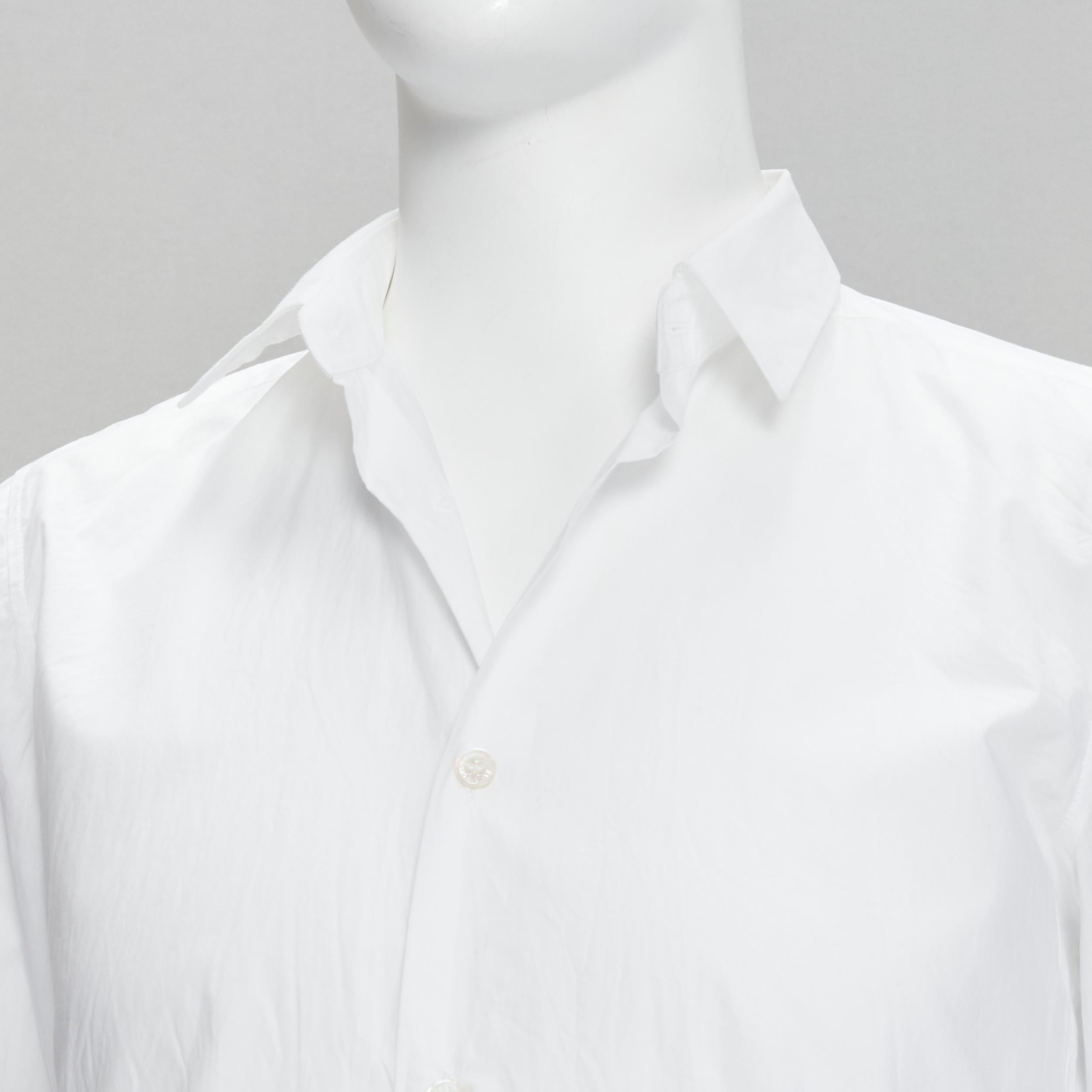 RAF SIMONS white extended layered hem deconstructed shirt EU44 S For Sale 2
