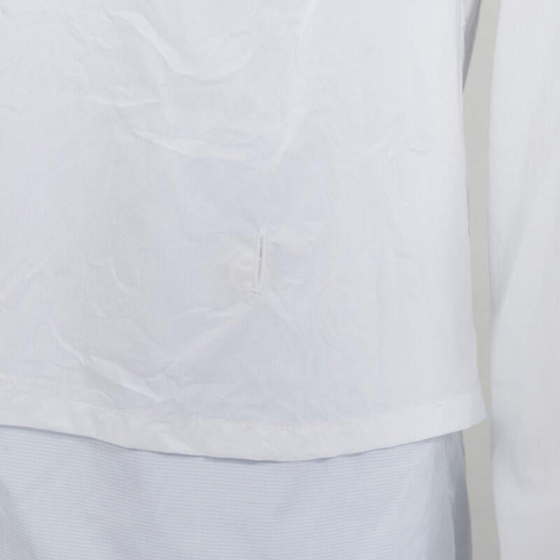 RAF SIMONS camicia bianca con orlo a strati esteso e decostruito EU44 S in vendita 4