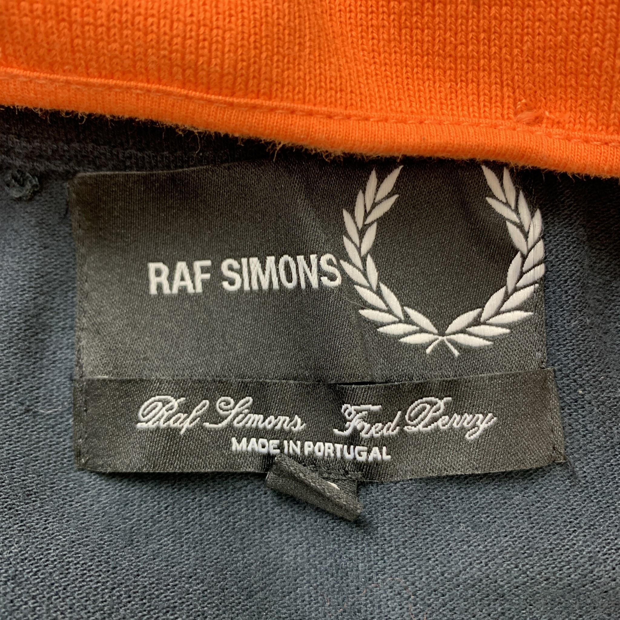 Black RAF SIMONS x FRED PERRY Size S Navy Orange Detachable Collar Polo