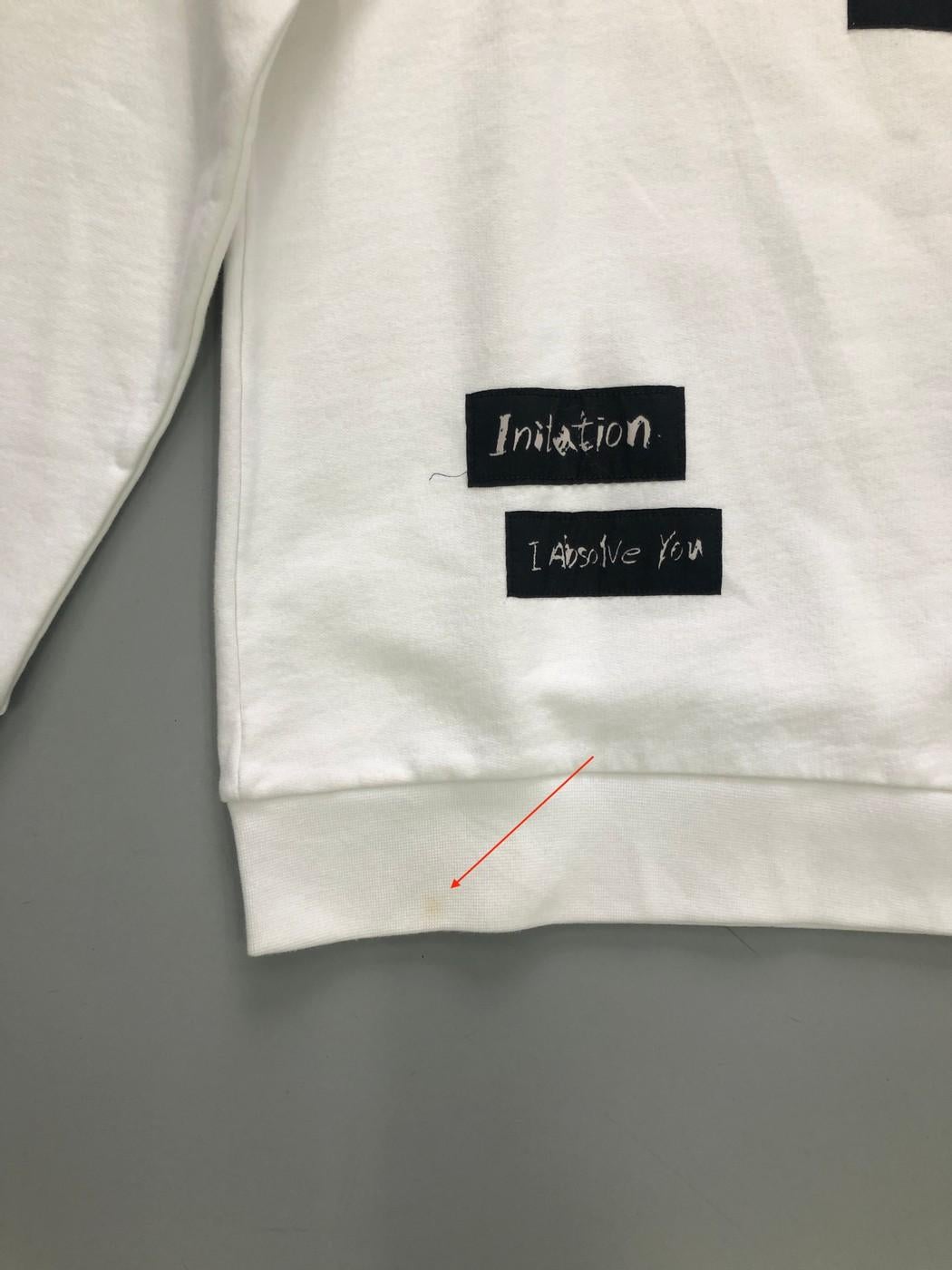 RAF SIMONS X JOYCE 2015 white abstract patchwork cotton sweater pullover top S 2