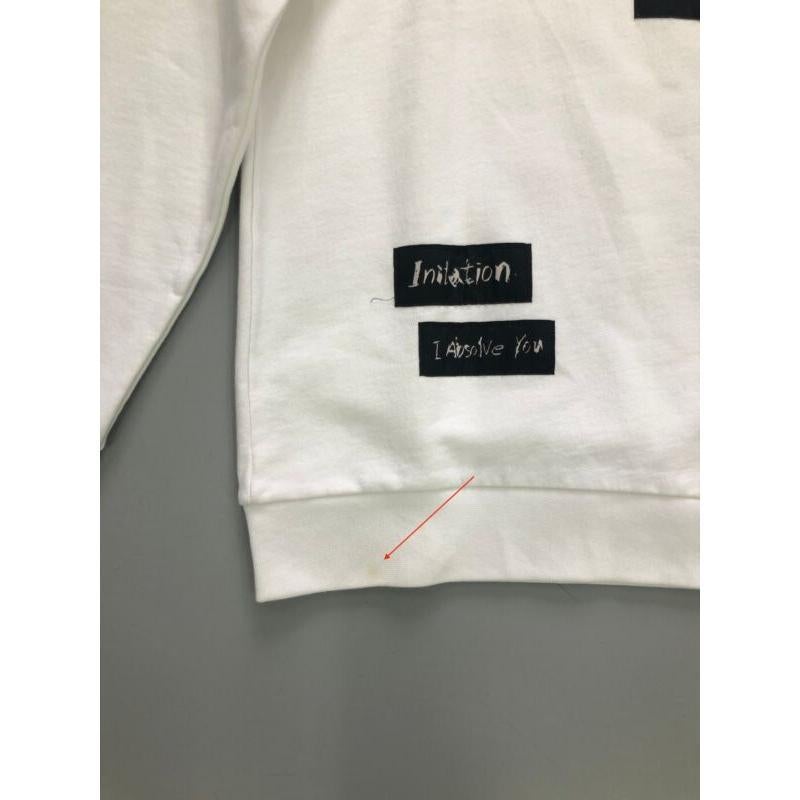 RAF SIMONS X JOYCE 2015 white abstract patchwork cotton sweater pullover top S For Sale 5