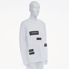 RAF SIMONS X JOYCE 2015 blanc patchwork abstrait coton pull pull top S