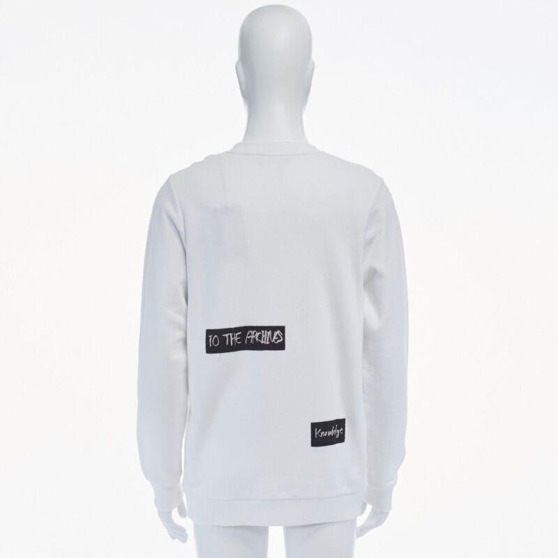 RAF SIMONS X JOYCE 2015 white abstract patchwork cotton sweater pullover top S In New Condition For Sale In Hong Kong, NT